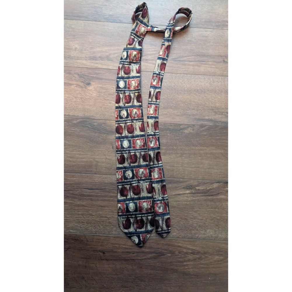 Bachrach‎ Necktie Silk Abstract Geometric Made in Italy